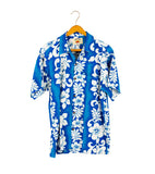 Turquoise Hibiscus 'Hawaiian' Shirt